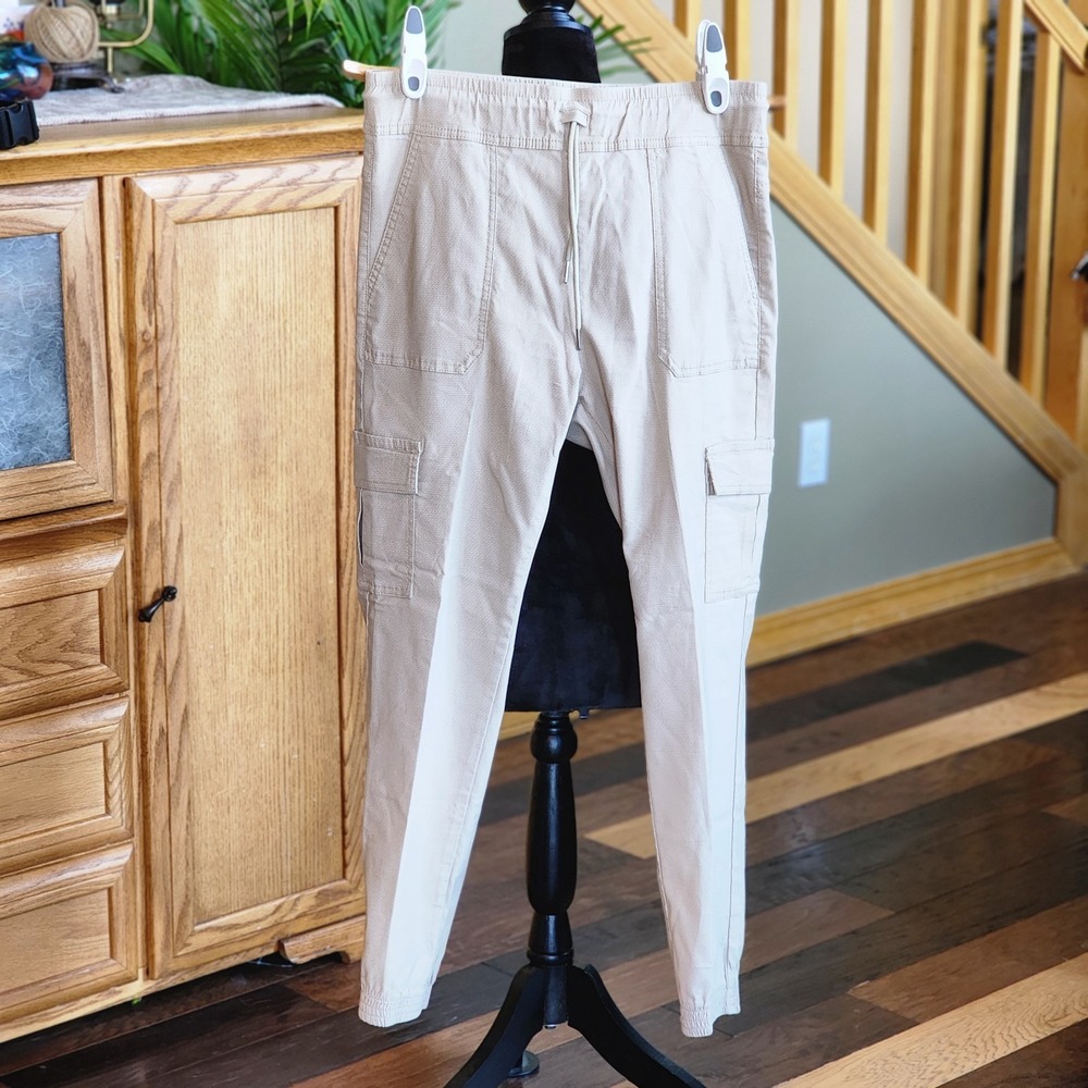 Bevy FLOG CUFFED CARGO PANTS SIZE 30  Med Women's‎ 10/12 Drawstring Stretch Fit